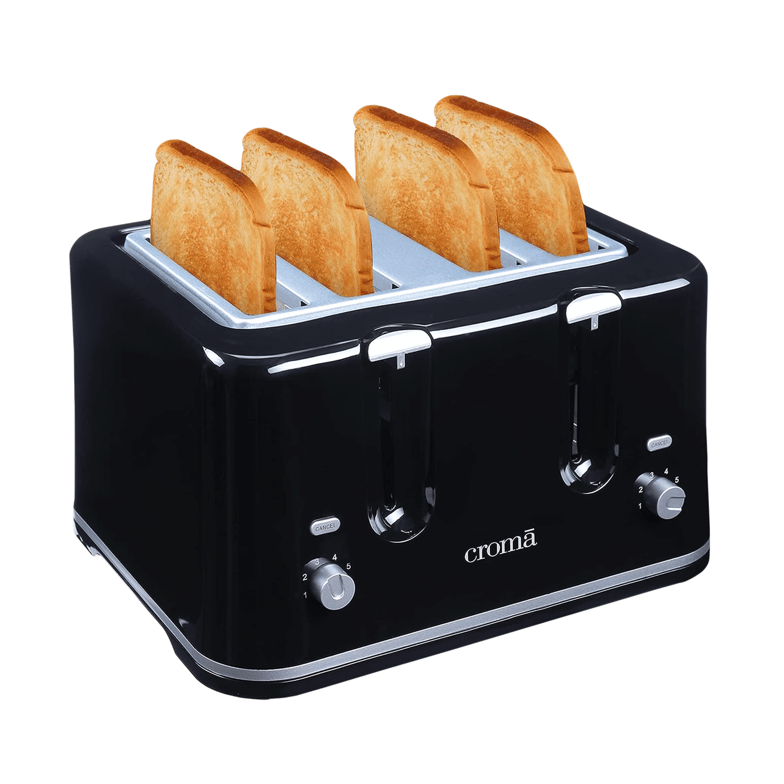 Buy Croma 1740W 4 Slice PopUp Toaster with Removable Crumb Tray (Black